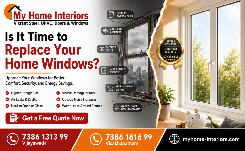 Steel windows near me installed with modern windows and doors in a residential home